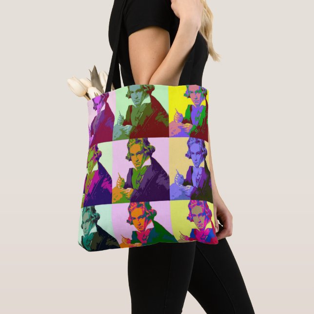 Ludwig Van Beethoven Pop Art Tasche (Von Nahem)