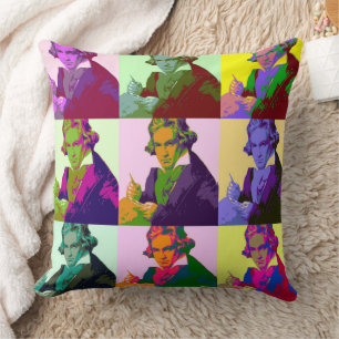 Ludwig Van Beethoven Pop Art Throw Pillow Kissen