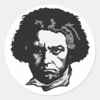 Ludwig Van Beethoven Runder Aufkleber