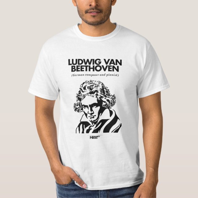 Ludwig van Beethoven Weiß T - Shirt (Vorderseite)