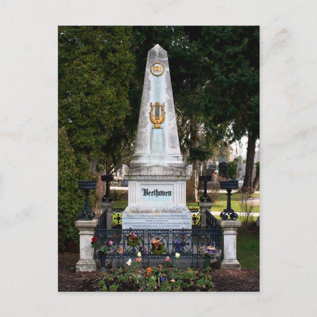 Ludwig Van Beethovens Grave Postkarte (Vorderseite)