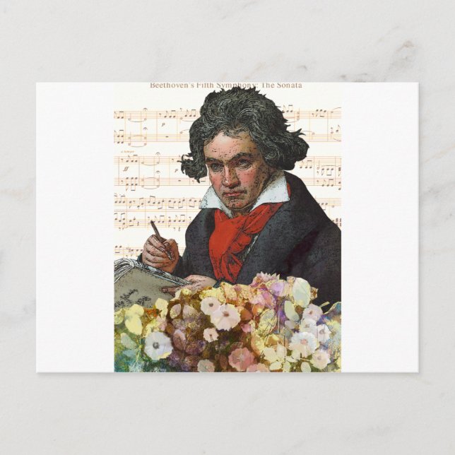 Ludwig von Beethoven Mashed Postkarte (Vorderseite)