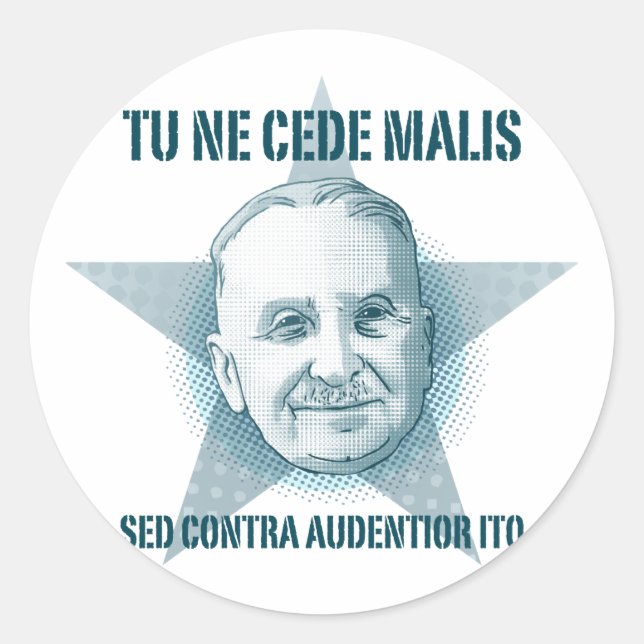 Ludwig von Mises - Tu Ne Cede Malis Sticker (Vorderseite)