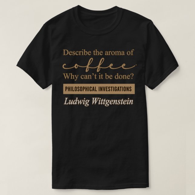 Ludwig Wittgenstein Philosophische Untersuchungen T-Shirt (Design vorne)