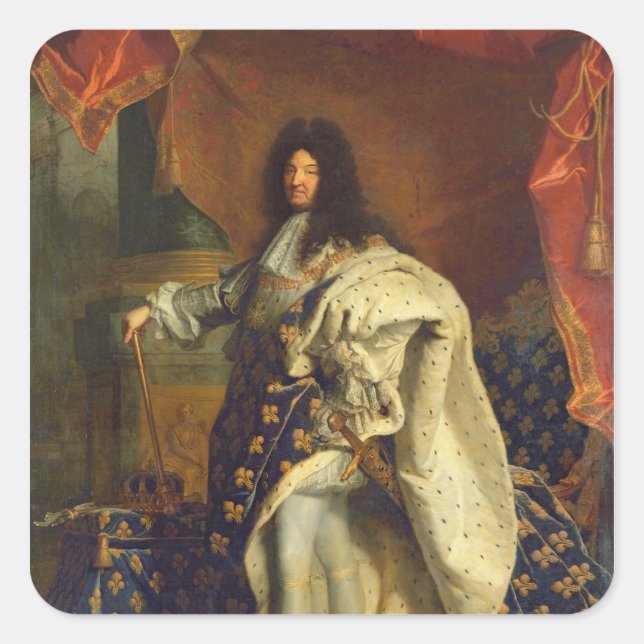 Ludwig XIV., königliche Kostüme, 1701 Quadratischer Aufkleber (Vorderseite)