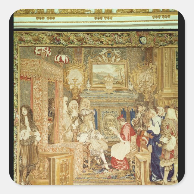 Ludwig XIV Quadratischer Aufkleber (Vorderseite)
