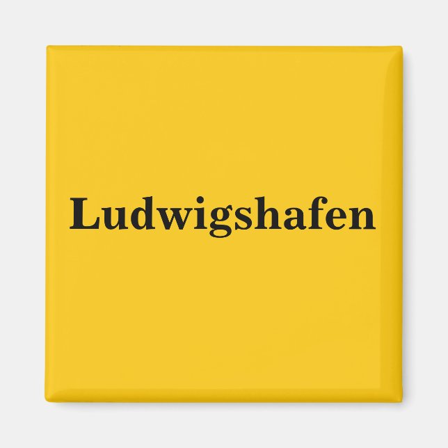 Ludwigshafen  Magnet Schild Gold Gleb (Vorne)