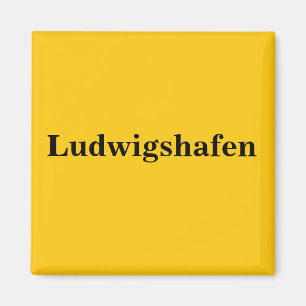 Ludwigshafen  Magnet Schild Gold Gleb