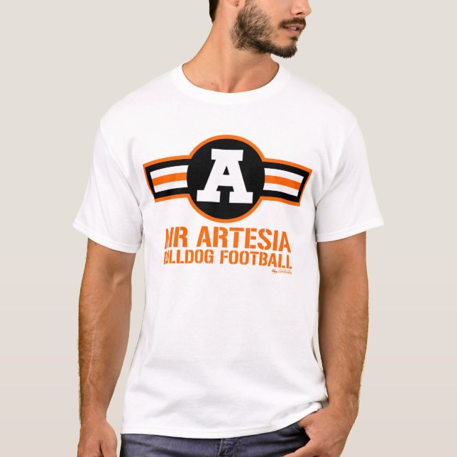 "Luft Artesia" Bulldoggen-Fußball-T - Shirt (Vorderseite)