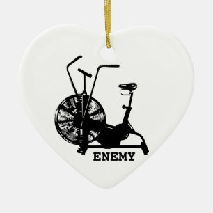 Luft-Fahrrad-Feind - schwarze Silhouette Keramik Ornament