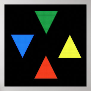 Luft-Feuer-Wasser-Erde Poster