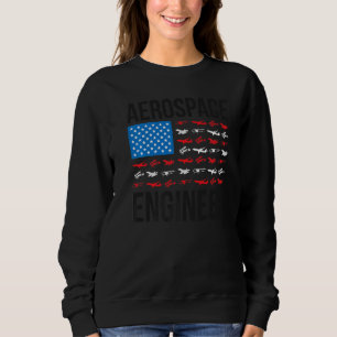 Luft- und Raumfahrttechnik US-Flagge Luft- und Rau Sweatshirt