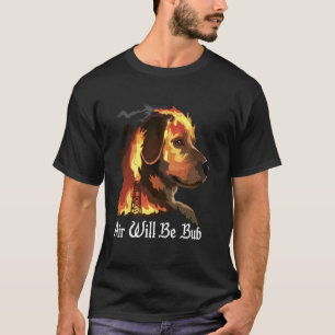 Luft wird Blud Feuer Hund Meme Chaos Core Stil T-Shirt