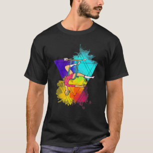Luft-Yoga-Akrobatik-Aerialistin Buntes Luft-Yoga T-Shirt