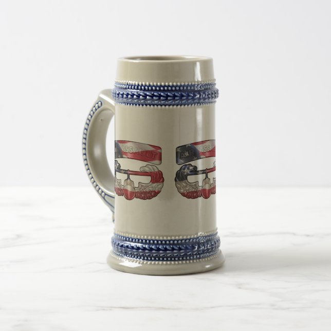 LUFTANGRIFF  BIERGLAS (Vorderseite Links)
