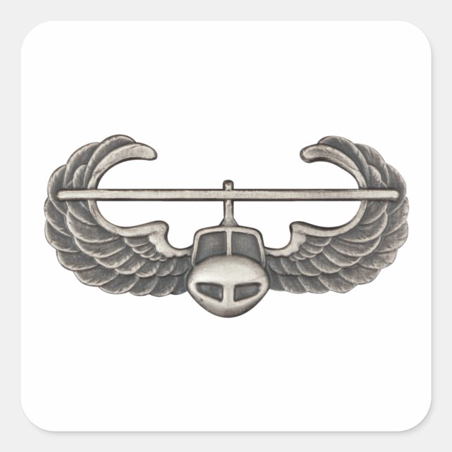 Luftangriff Quadratischer Aufkleber (Vorderseite)