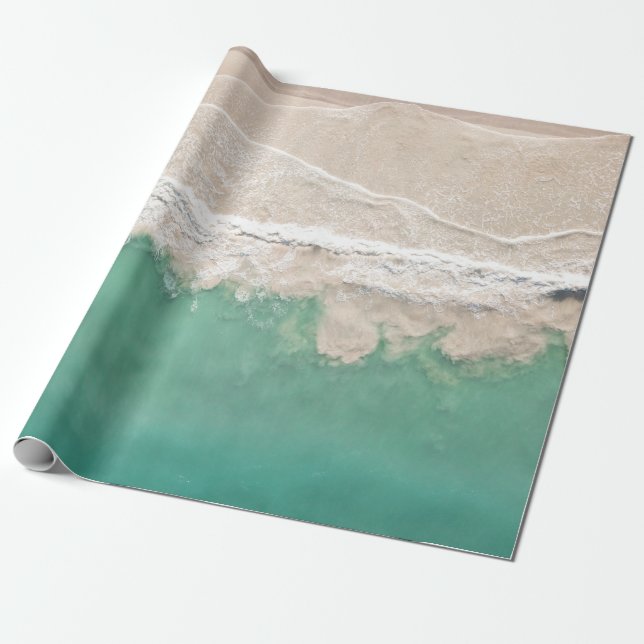 LUFTANSICHT DER MEERESKÜSTE GESCHENKPAPIER (Ungerollt)