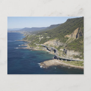 Luftansicht der Sea Cliff Bridge in der Nähe von W Postkarte