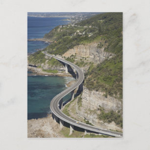 Luftansicht der Sea Cliff Bridge in der Nähe von W Postkarte