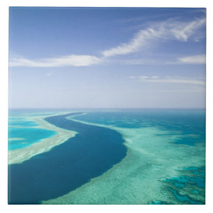 Luftansicht des Great Barrier Reef von der Fliese
