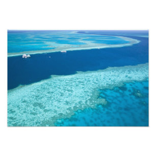 Luftansicht des Great Barrier Reef von der Fotodruck