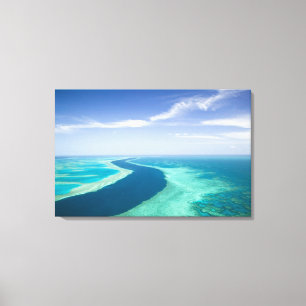 Luftansicht des Great Barrier Reef von der Leinwanddruck