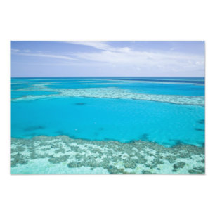 Luftansicht des Great Barrier Reef von Fotodruck