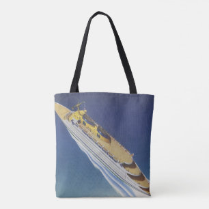Luftansicht eines Vintage-Kreuzfahrtschiffs im Oze Tasche