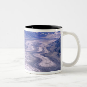 Luftansicht Lowell-Gletscher, Kluane-Nationalpark Zweifarbige Tasse