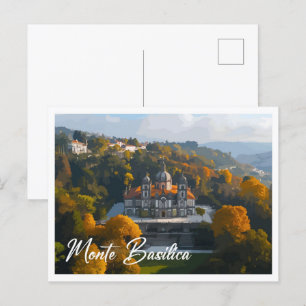 Luftansicht Monte Basilica Firenze Italien Reise Postkarte
