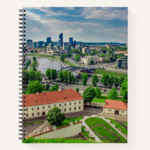 Luftansicht von Vilnius, Litauen Notizbuch