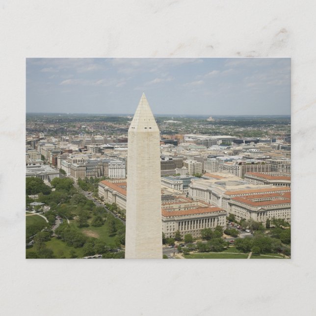 Luftaufführung oben im Washington Monument Postkarte (Vorderseite)