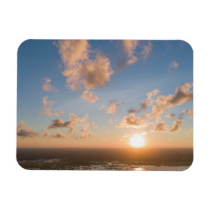 Luftaufklärungsbild über Küstenhorizont Magnet