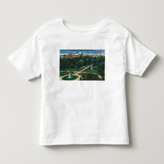 Luftaufnahme der allgemeinen Gärten, Beacon Hill Kleinkind T-shirt (Vorderseite)