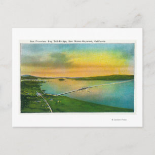 Luftaufnahme der Bay Bridge nach Hayward, CA Postkarte