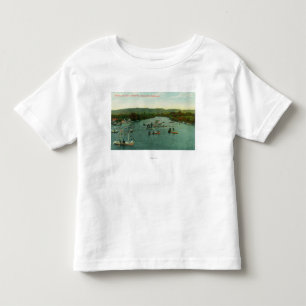 Luftaufnahme der Boote auf See Watsonville Kleinkind T-shirt