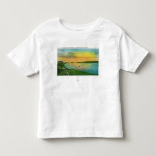 Luftaufnahme der Bucht-Brücke zu Hayward, CA Kleinkind T-shirt