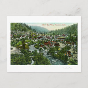 Luftaufnahme der CityDunsmuir, CA Postkarte