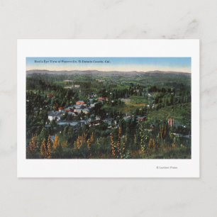 Luftaufnahme der CityPlacerville, CA Postkarte