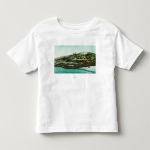 Luftaufnahme der Hütten und des Strandes in La Kleinkind T-shirt