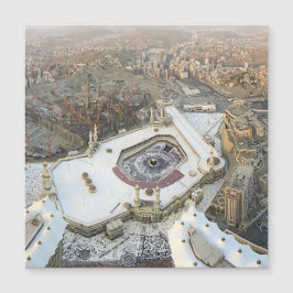 Luftaufnahme der Kaaba, Masjid al-Haram & Mekka Magnetkarte