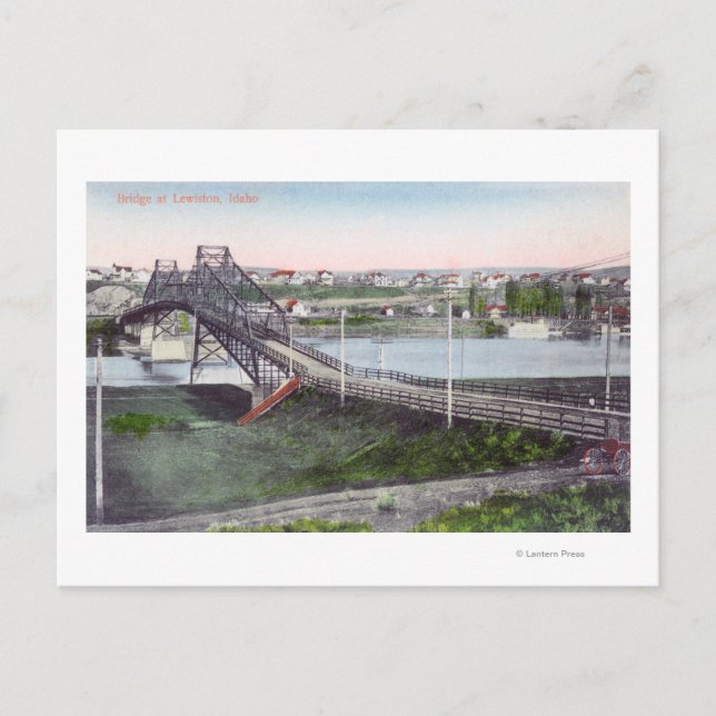 Luftaufnahme der Lewiston BridgeLewiston, ID Postkarte (Vorderseite)