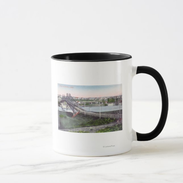 Luftaufnahme der Lewiston BridgeLewiston, ID Tasse (Rechts)