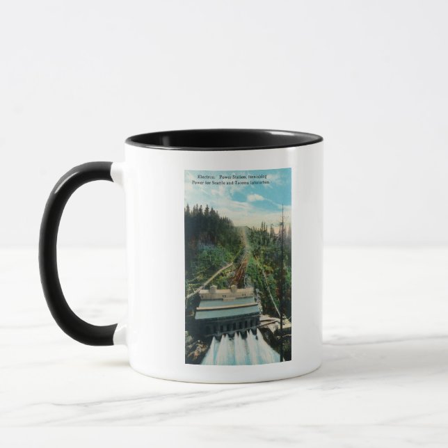 Luftaufnahme der Power-Station Electron Tasse (Links)