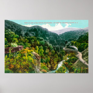 Luftaufnahme der Schlucht, pazifisches Südtrai Poster
