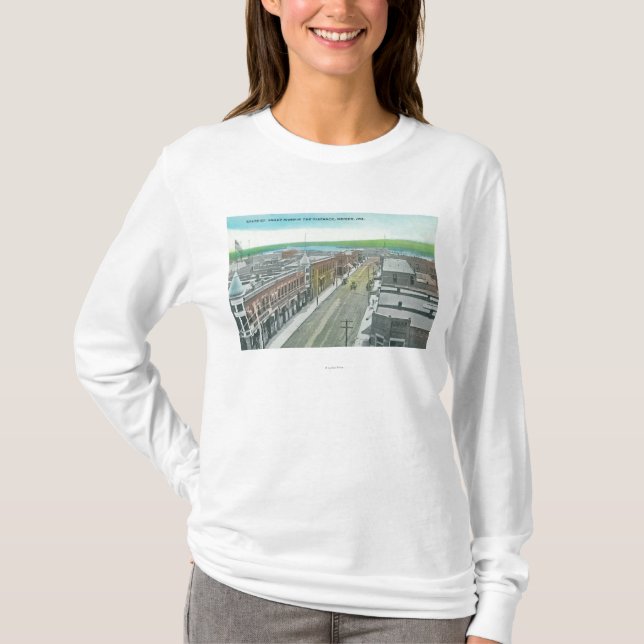 Luftaufnahme der Staats-Straße und des Snake T-Shirt (Vorderseite)