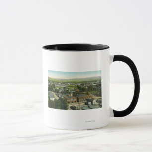 Luftaufnahme der Stadt, der Feuerwache u. des Tasse