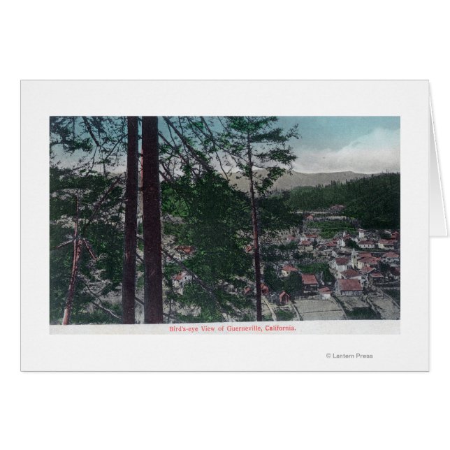 Luftaufnahme der Stadt Guerneville, CA (Vorderseite (Horizontal))