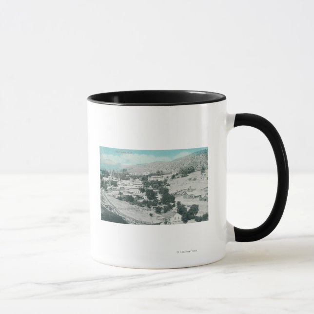 Luftaufnahme der Stadt Mariposa, CA Tasse (Rechts)