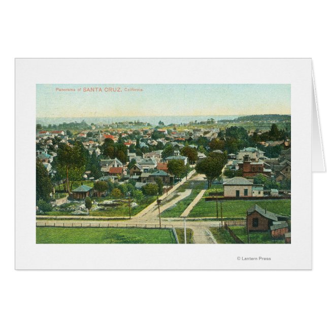 Luftaufnahme der Stadt Santa Cruz, CA (Vorderseite (Horizontal))